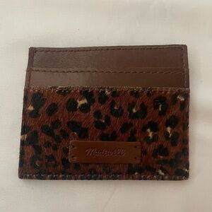 Madewell Leopard Print Brown Card Holder